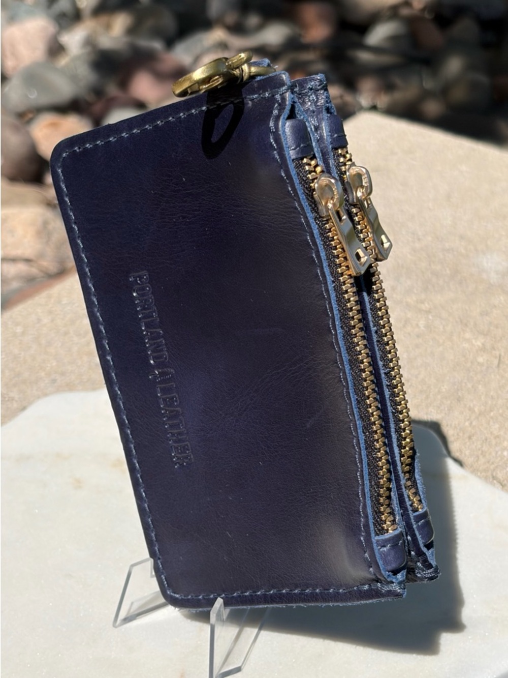 Sabrina Wallet Portland Leather Cowboy Blue NWOT